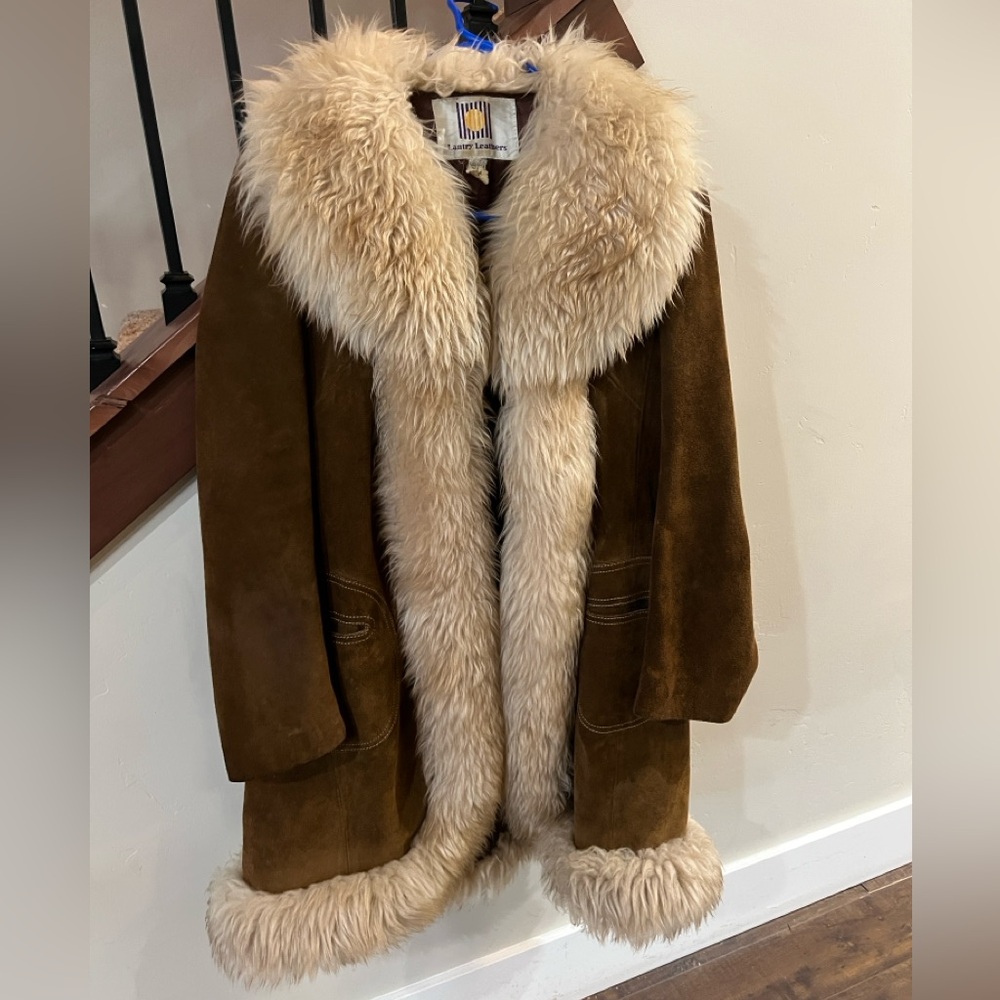Vintage Leather Fur Coat